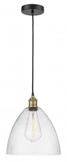 Bristol - 1 Light - 12 inch - Black Antique Brass - Cord hung - Mini Pendant (3442|616-1P-BAB-GBD-124)