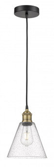 Berkshire - 1 Light - 8 inch - Black Antique Brass - Cord hung - Mini Pendant (3442|616-1P-BAB-GBC-84)