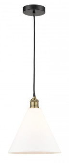 Berkshire - 1 Light - 12 inch - Black Antique Brass - Cord hung - Mini Pendant (3442|616-1P-BAB-GBC-121)