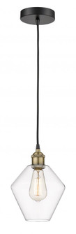 Cindyrella - 1 Light - 8 inch - Black Antique Brass - Cord hung - Mini Pendant (3442|616-1P-BAB-G652-8)