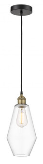Cindyrella - 1 Light - 7 inch - Black Antique Brass - Cord hung - Mini Pendant (3442|616-1P-BAB-G652-7)