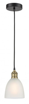Castile - 1 Light - 6 inch - Black Antique Brass - Cord hung - Mini Pendant (3442|616-1P-BAB-G381)