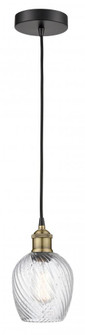 Salina - 1 Light - 6 inch - Black Antique Brass - Cord hung - Mini Pendant (3442|616-1P-BAB-G292)