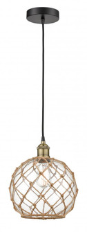 Edison - 1 Light - 10 inch - Black Antique Brass - Mini Pendant (3442|616-1P-BAB-G122-10RB)