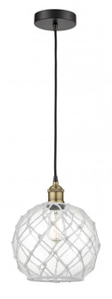 Edison - 1 Light - 10 inch - Black Antique Brass - Multi Pendant (3442|616-1P-BAB-G122-10RW)