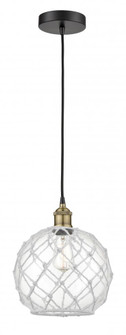 Edison - 1 Light - 10 inch - Black Antique Brass - Mini Pendant (3442|616-1P-BAB-G122-10RW)