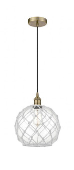 Edison - 1 Light - 10 inch - Antique Brass - Mini Pendant (3442|616-1P-AB-G122-10RW)