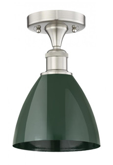 Plymouth - 1 Light - 8 inch - Satin Nickel - Semi-Flush Mount (3442|616-1F-SN-MBD-75-GR)