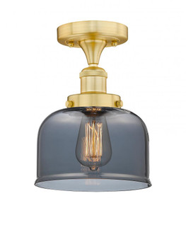 Bell - 1 Light - 8 inch - Satin Gold - Semi-Flush Mount (3442|616-1F-SG-G73)