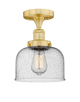 Bell - 1 Light - 8 inch - Satin Gold - Semi-Flush Mount (3442|616-1F-SG-G74)