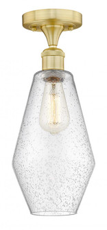 Cindyrella - 1 Light - 7 inch - Satin Gold - Semi-Flush Mount (3442|616-1F-SG-G654-7)
