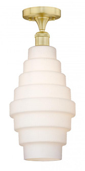 Cascade - 1 Light - 8 inch - Satin Gold - Semi-Flush Mount (3442|616-1F-SG-G671-8)