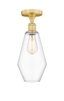 Cindyrella - 1 Light - 7 inch - Satin Gold - Semi-Flush Mount (3442|616-1F-SG-G652-7)