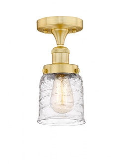 Bell - 1 Light - 5 inch - Satin Gold - Semi-Flush Mount (3442|616-1F-SG-G513)