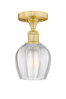 Norfolk - 1 Light - 6 inch - Satin Gold - Semi-Flush Mount (3442|616-1F-SG-G462-6)