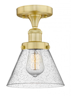 Cone - 1 Light - 8 inch - Satin Gold - Semi-Flush Mount (3442|616-1F-SG-G44)
