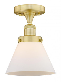 Cone - 1 Light - 8 inch - Satin Gold - Semi-Flush Mount (3442|616-1F-SG-G41)