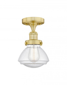 Olean - 1 Light - 7 inch - Satin Gold - Semi-Flush Mount (3442|616-1F-SG-G324)