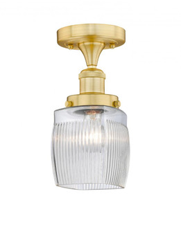 Colton - 1 Light - 6 inch - Satin Gold - Semi-Flush Mount (3442|616-1F-SG-G302)