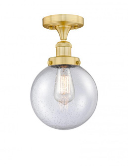 Beacon - 1 Light - 8 inch - Satin Gold - Semi-Flush Mount (3442|616-1F-SG-G204-8)