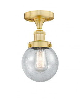 Beacon - 1 Light - 6 inch - Satin Gold - Semi-Flush Mount (3442|616-1F-SG-G204-6)