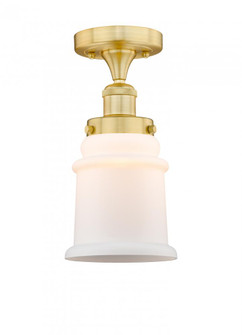 Canton - 1 Light - 6 inch - Satin Gold - Semi-Flush Mount (3442|616-1F-SG-G181)