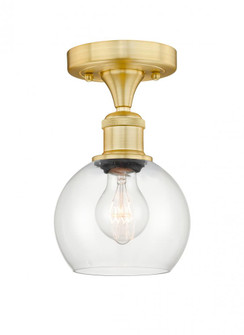 Athens - 1 Light - 6 inch - Satin Gold - Semi-Flush Mount (3442|616-1F-SG-G122-6)