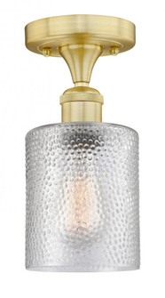Cobbleskill - 1 Light - 5 inch - Satin Gold - Semi-Flush Mount (3442|616-1F-SG-G112)