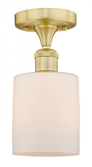 Cobbleskill - 1 Light - 5 inch - Satin Gold - Semi-Flush Mount (3442|616-1F-SG-G111)