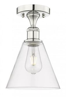 Berkshire - 1 Light - 8 inch - Polished Nickel - Semi-Flush Mount (3442|616-1F-PN-GBC-82)