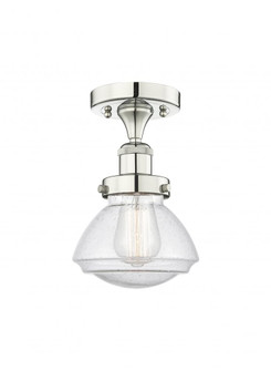Olean - 1 Light - 7 inch - Polished Nickel - Semi-Flush Mount (3442|616-1F-PN-G324)