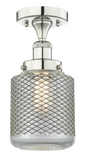 Stanton - 1 Light - 6 inch - Polished Nickel - Semi-Flush Mount (3442|616-1F-PN-G262)