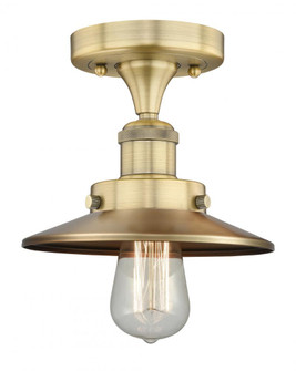 Edison - 1 Light - 8 inch - Brushed Brass - Semi-Flush Mount (3442|616-1F-BB-M4-BB)