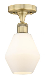 Cindyrella - 1 Light - 6 inch - Brushed Brass - Semi-Flush Mount (3442|616-1F-BB-G651-6)