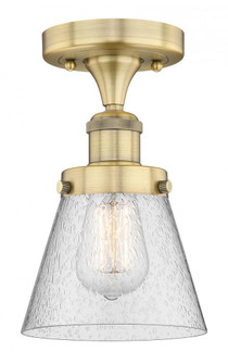 Cone - 1 Light - 6 inch - Brushed Brass - Semi-Flush Mount (3442|616-1F-BB-G64)