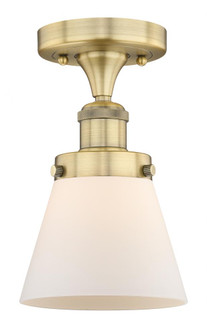 Cone - 1 Light - 6 inch - Brushed Brass - Semi-Flush Mount (3442|616-1F-BB-G61)