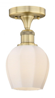 Norfolk - 1 Light - 6 inch - Brushed Brass - Semi-Flush Mount (3442|616-1F-BB-G461-6)