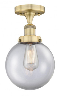 Beacon - 1 Light - 8 inch - Brushed Brass - Semi-Flush Mount (3442|616-1F-BB-G202-8)