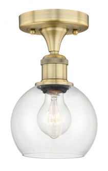 Athens - 1 Light - 6 inch - Brushed Brass - Semi-Flush Mount (3442|616-1F-BB-G122-6)
