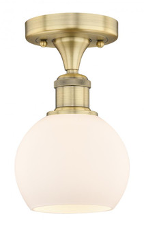 Athens - 1 Light - 6 inch - Brushed Brass - Semi-Flush Mount (3442|616-1F-BB-G121-6)