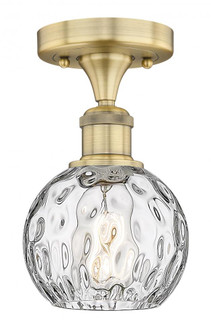Athens Water Glass - 1 Light - 6 inch - Brushed Brass - Semi-Flush Mount (3442|616-1F-BB-G1215-6)