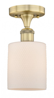 Cobbleskill - 1 Light - 5 inch - Brushed Brass - Semi-Flush Mount (3442|616-1F-BB-G111)