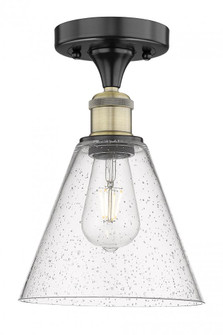 Berkshire - 1 Light - 8 inch - Black Antique Brass - Semi-Flush Mount (3442|616-1F-BAB-GBC-84)