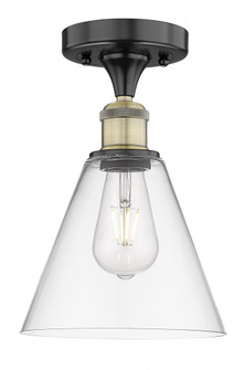 Berkshire - 1 Light - 8 inch - Black Antique Brass - Semi-Flush Mount (3442|616-1F-BAB-GBC-82)