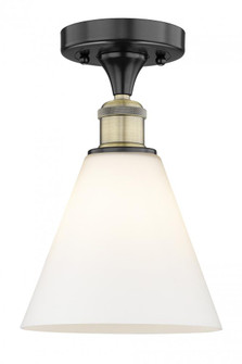 Berkshire - 1 Light - 8 inch - Black Antique Brass - Semi-Flush Mount (3442|616-1F-BAB-GBC-81)