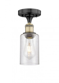 Clymer - 1 Light - 4 inch - Black Antique Brass - Semi-Flush Mount (3442|616-1F-BAB-G804)