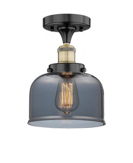 Bell - 1 Light - 8 inch - Black Antique Brass - Semi-Flush Mount (3442|616-1F-BAB-G73)