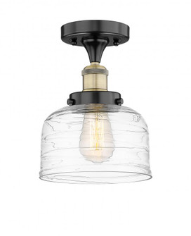 Bell - 1 Light - 8 inch - Black Antique Brass - Semi-Flush Mount (3442|616-1F-BAB-G713)