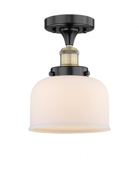 Bell - 1 Light - 8 inch - Black Antique Brass - Semi-Flush Mount (3442|616-1F-BAB-G71)