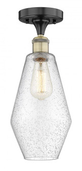 Cindyrella - 1 Light - 7 inch - Black Antique Brass - Semi-Flush Mount (3442|616-1F-BAB-G654-7)